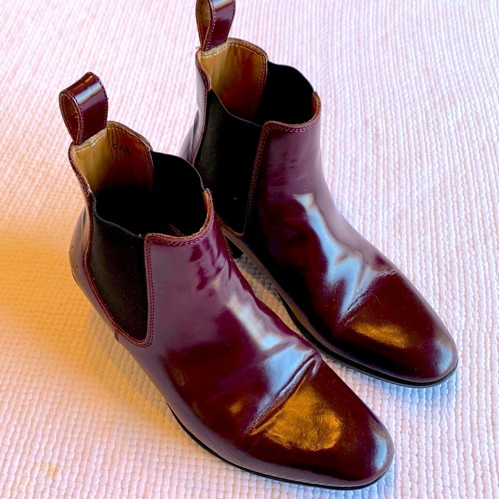 John Fluevog Burgundy Ankle Boots